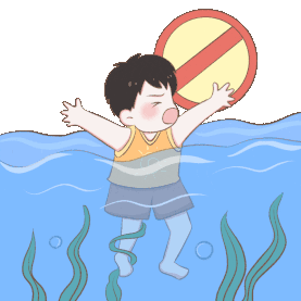 夏天溺水禁止游泳安全宣传暑假gif图素材
