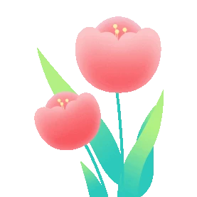 春天春季花朵植物母亲节康乃馨鲜花卡通gif图素材