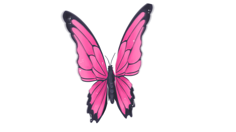 粉红色蝴蝶飞舞动画元素图片