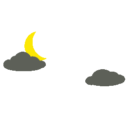 夜晚月亮云朵场景卡通gif图素材云图片