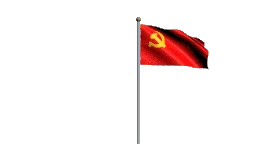红色建党党旗飘动