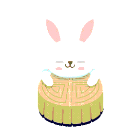 中秋兔子吃月饼矢量FLASH动画gif动画图片