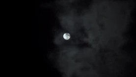 流动的乌云挡住月亮夜景夜晚图片