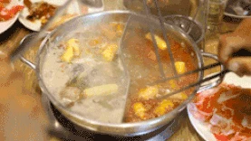 涮火锅烤肉卷生菜美食实拍