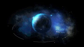 地球旋转宇宙太空船环绕动画