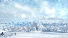 唯美下雪雪景gif图片背景