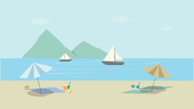 海岸沙滩动画gif图片背景海