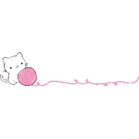 玩毛线球的猫咪可爱分割线