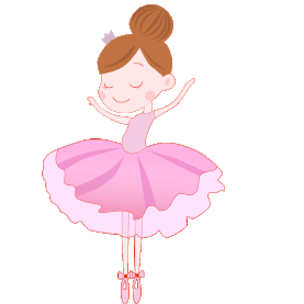 粉色裙子可爱芭蕾舞女孩矢量图图片