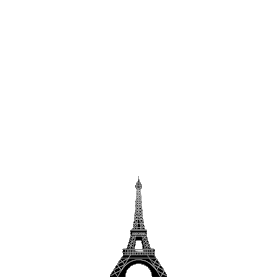 巴黎埃菲尔铁塔黑白剪影png图图片
