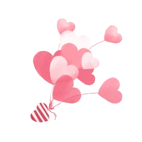 卡通粉色爱心漂浮气球520图片