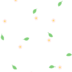 白色小花绿叶底纹花瓣落下漂浮背景gif图素材