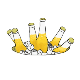 手绘插画夏季冰镇啤酒世界杯图片