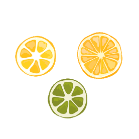 卡通手绘夏日夏季水果柠檬元素