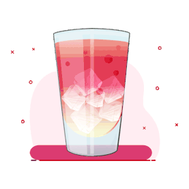 红色水杯冰饮饮料冰块鸡尾酒gif图片元素