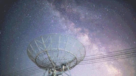 天文台星空星轨延时实拍视频夜景夜晚图片