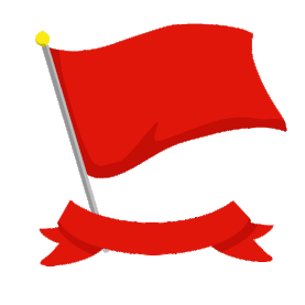 党建建党红旗和丝带红旗飘扬gif图片元素国庆节建军