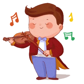 暑期班暑假在线教育培训班课程小男孩拉小提琴美妙音乐图片