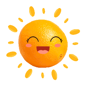 卡通创意合成拟人可爱橙子太阳图片