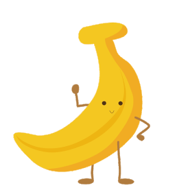 卡通的水果香蕉小人矢量免抠图