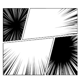 波普风格黑色线条漫画分镜流线速度线动态元素