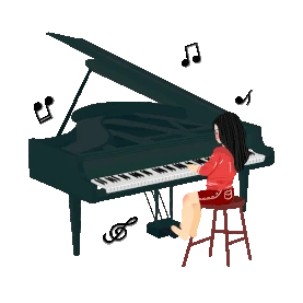暑期班培训钢琴课女生音乐社团招新图片