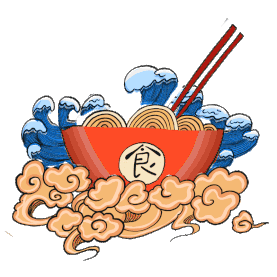 手绘国潮美食餐饮面条舌尖上的中国图片