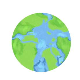 地球日卡通绿色的地球转动图片