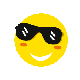 黄色emoji可爱圆脸得意笑矢量得意表情包图片