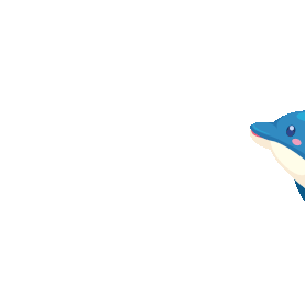 可爱的蓝色海豚鱼