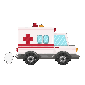 医疗交通工具卡通手绘救护车图片