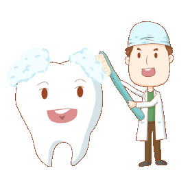 全国爱牙日健康的牙齿跟刷牙的男医生