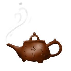 手绘茶文化茶壶喝茶烟图片
