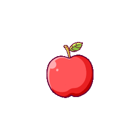 红色逐渐被吃掉的苹果