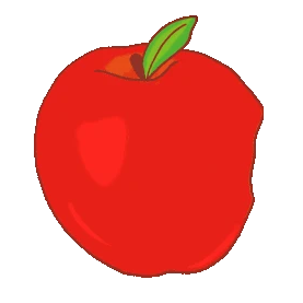 红苹果水果被咬了一口