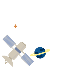 卡通航天日人造卫星宇航技术宇宙太空科技gif图片