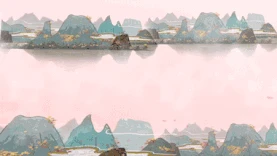 粉色飞鸟中国风唯美gif图片背景
