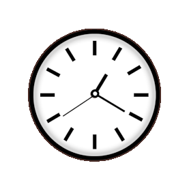 黑白经典表盘时钟时间钟表
