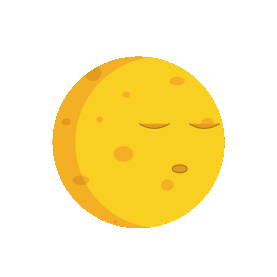 卡通黄色星球睡觉月亮素gif图素材图片