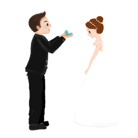 新郎新娘求婚结婚婚礼gif图图片