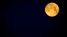 中秋节天空满月月圆月亮星星视频