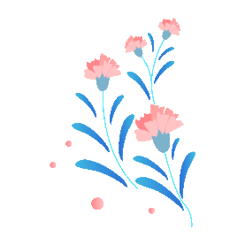 清新美丽粉蓝色唯美康乃馨花朵在风中摇曳康乃馨花朵gif图片图片