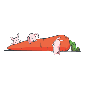 胡萝卜兔子吃萝卜粮食可爱动物分割线gif图片图片