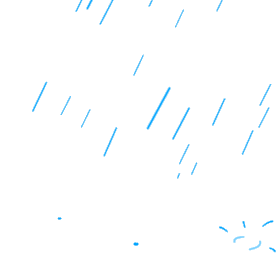 蓝色下雨溅起水花水面波纹雨点天气元素图片