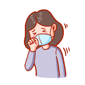 女生戴咳嗽病患防疫疫情gif图素材