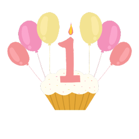 彩色气球生日快乐蛋糕派对图片