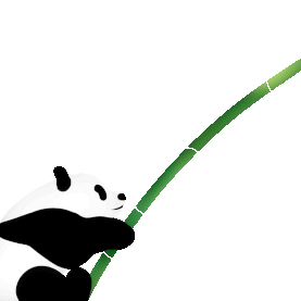 爬上竹子的熊猫四川动物国宝图片