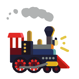 卡通小火车冒烟玩具火车交通工具复古