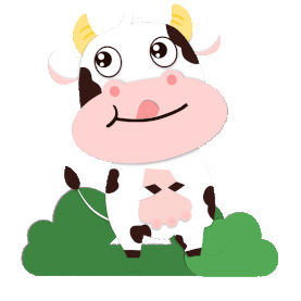 卡通Q版动物可爱喝奶奶牛馋图片