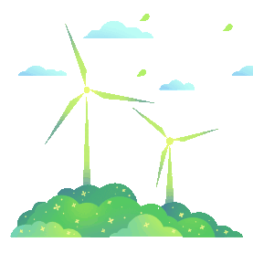 绿色风力发电环保能源风车gif图素材环境日